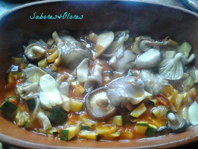 CALABACINES CON SETAS GRATINADOS CON COSTRA DE CENTENO CALABACINES CON SETAS GRATINADOS CON COSTRA DE CENTENO