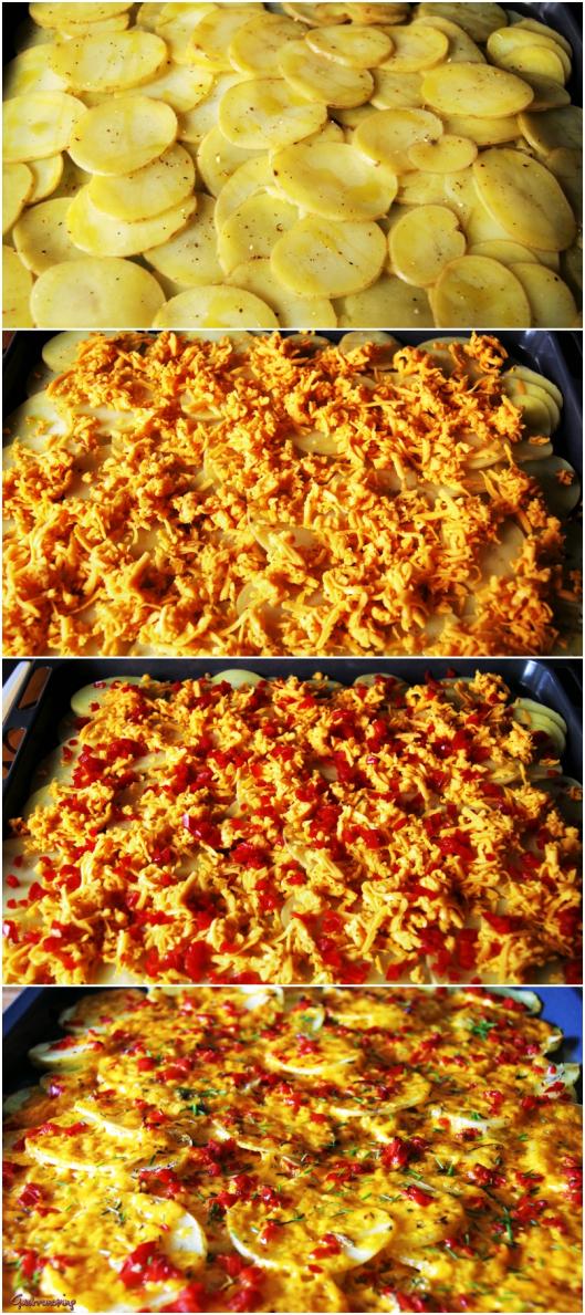 Patatas con queso Patatas con queso