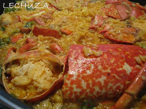 Arroz rape bogavante sorteo mariscada
