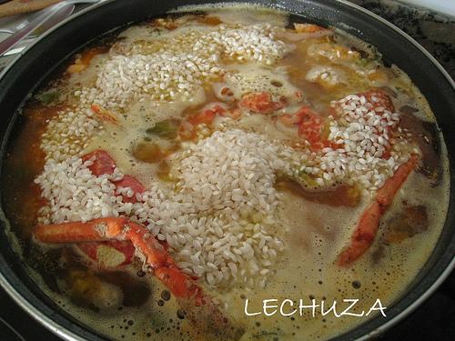 Arroz rape bogavante sorteo mariscada