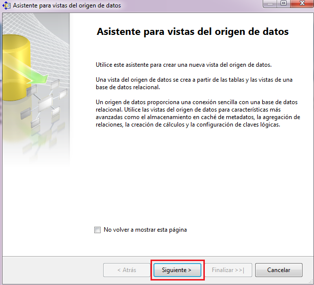asistente para el origen de datos asistente para el origen de datos