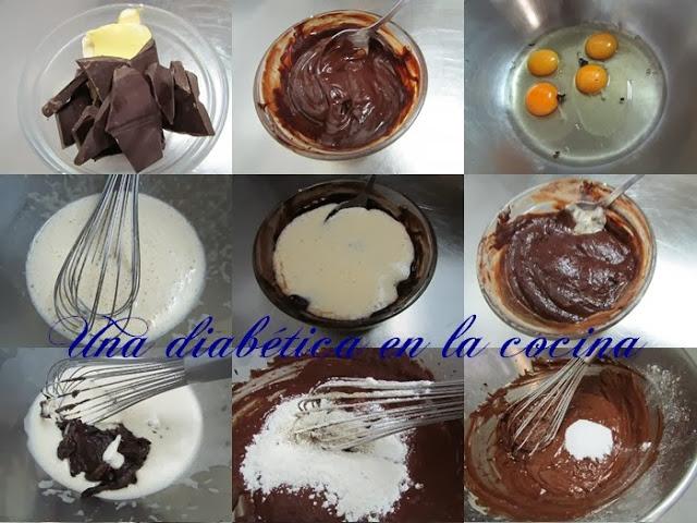 Coulant de chocolate con las distintas raciones aptas para diabéticos y primer año del blog Coulant de chocolate con las distintas raciones aptas para diabéticos y primer año del blog