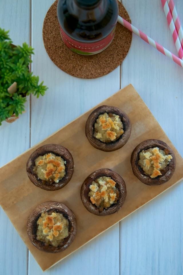 Champiñones Portobello rellenos