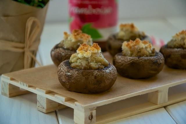 Champiñones Portobello rellenos