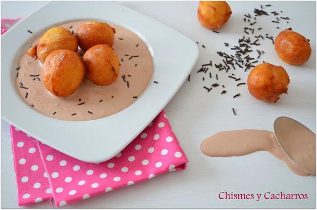 Buñuelos sobre Crema de Nutella Buñuelos sobre Crema de Nutella