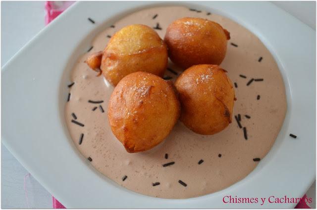 Buñuelos sobre Crema de Nutella Buñuelos sobre Crema de Nutella