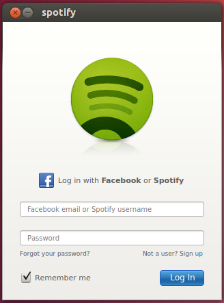 spotify login Cómo instalar Spotify en Ubuntu 13.10