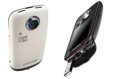 Samsung HMX-E10, videocámara compacta que integra una lente que gira Samsung HMX-E10, videocámara compacta que integra una lente que gira