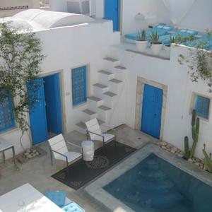 Una casa de huéspedes en la isla de Djerba