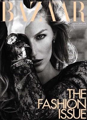 Gisele Bundchen, la top por excelencia, en portada de Harper's Bazaar UK, e imagen de Roberto Cavalli