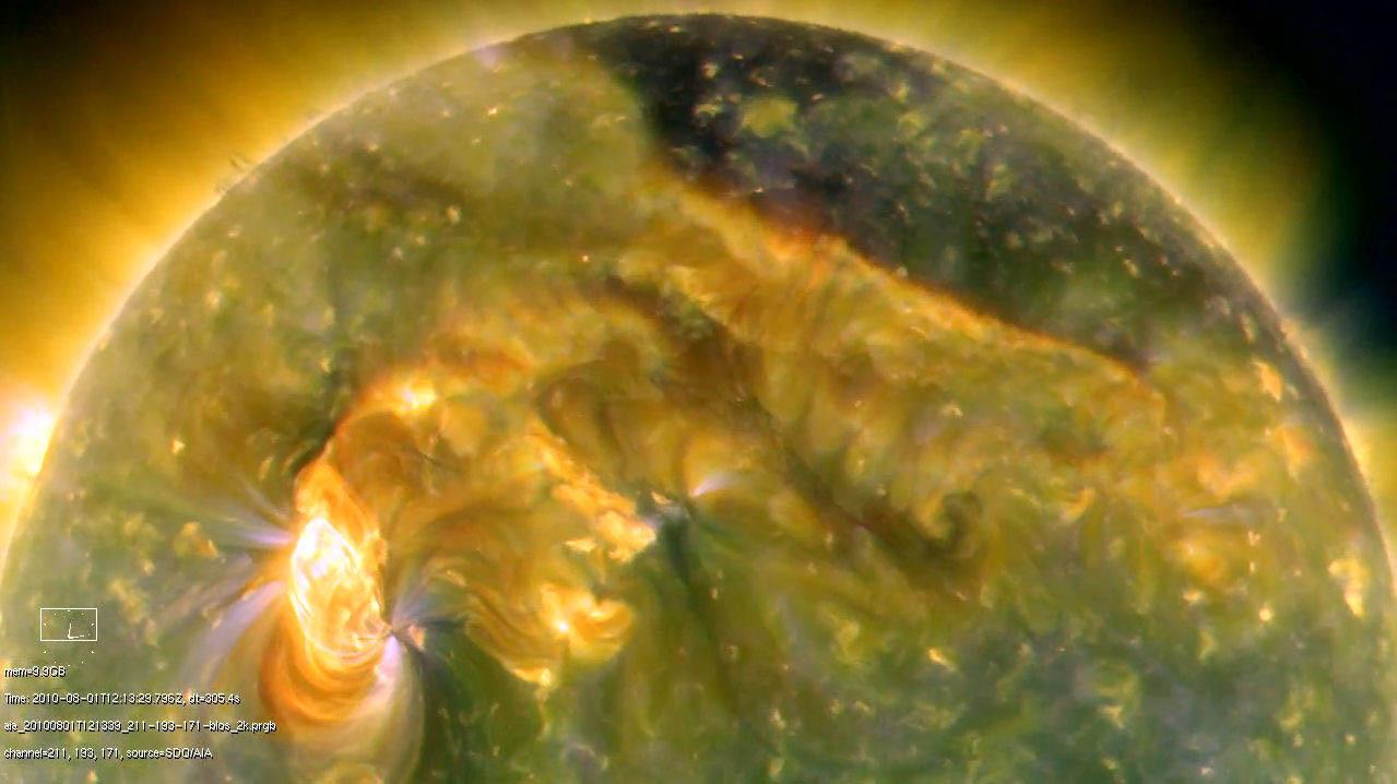 Eyección de masa coronal en dirección a la Tierra Eyección de masa coronal en dirección a la Tierra