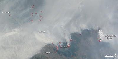 Moscú envuelta en el humo de los incendios (imágenes)