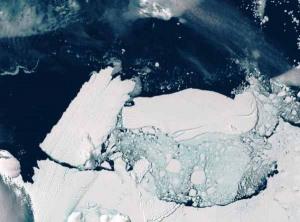 Glaciar en Groenlandia “pare” un iceberg gigante