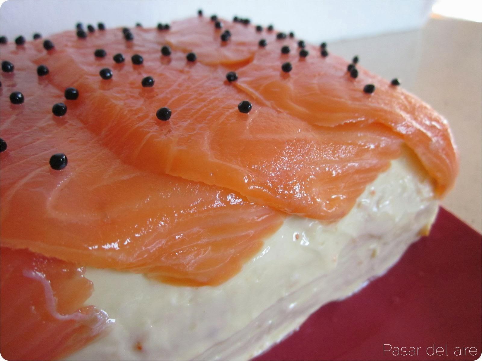 Pastel salado de salmón y lo que surja