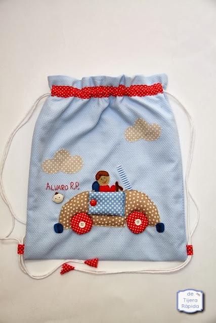 Mochila para guardería -Coche- Mochila para guarderia personalizada