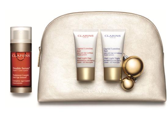 Cofres Clarins para Navidad 2013 Double Serum+Capital Lumière