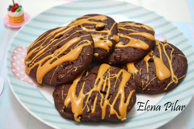Cookies de Mantequilla de Cacahuete y Chocolate Cookies de Mantequilla de Cacahuete y Chocolate
