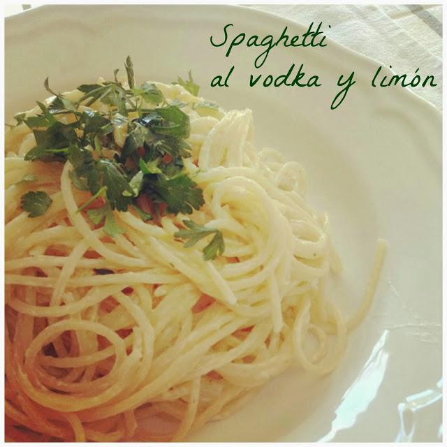 receta: Spaghetti al vodka y limón -- recipe: vodka and lemon pasta