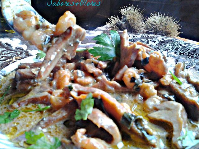 ROVELLONES CON GAMBAS EN SALSA DUKE WELLINGTON ROVELLONES CON GAMBAS EN SALSA DUKE WELLINGTON