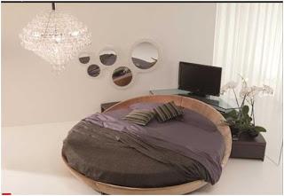 Dormitorios matrimoniales con cama redonda cama redonda marron