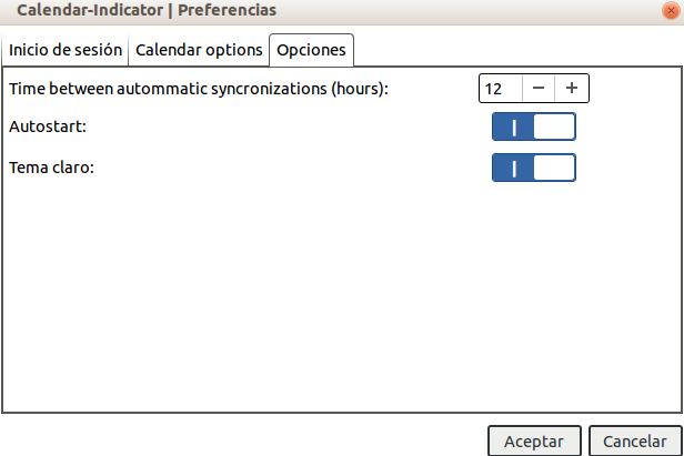 config canlendar-indicador