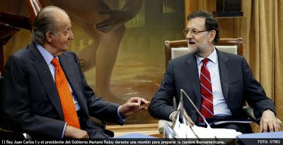 La España de las tres erres: Rey, Rajoy y Rubalcaba.