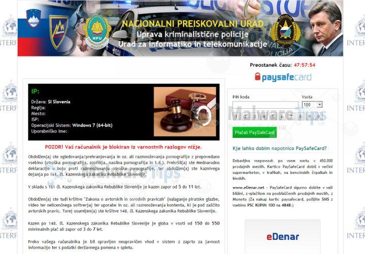 La policía bloquea tu navegador Virus de la policia bloquea tu navegador de Croacia