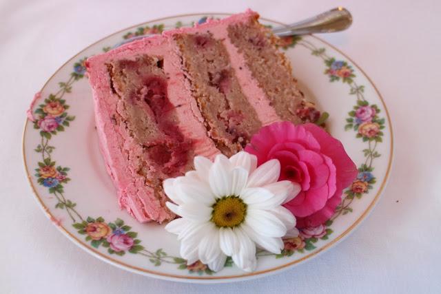 Triple lemon strawberry layer cake with strawberry swiss meringue buttercream Triple lemon strawberry layer cake with strawberry swiss meringue buttercream