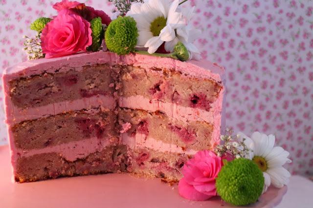 Triple lemon strawberry layer cake with strawberry swiss meringue buttercream Triple lemon strawberry layer cake with strawberry swiss meringue buttercream