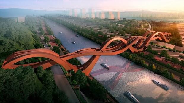 Nuevo puente para Meixi Lake, China - NEXT Architects Nuevo puente para Meixi Lake, China - NEXT Architects