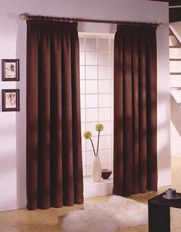 cortinas marron