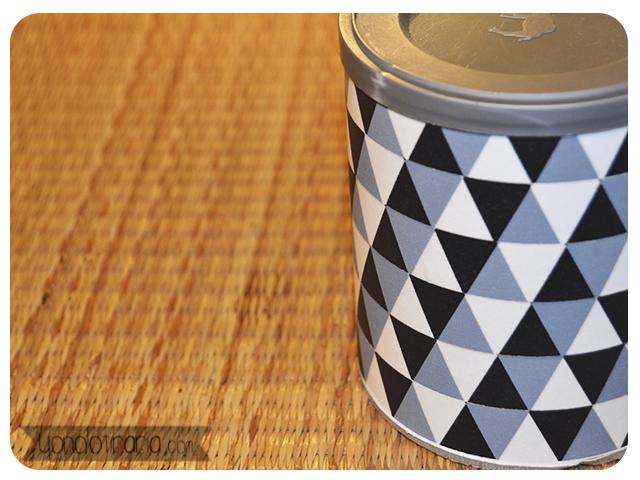 Bote de tabaco tuneado con Washi Tape Bote de tabaco tuneado con Washi Tape