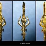 Diseños conceptuales de algunas armas de Thor: El Mundo Oscuro Diseño conceptual de Thor: El Mundo Oscuro