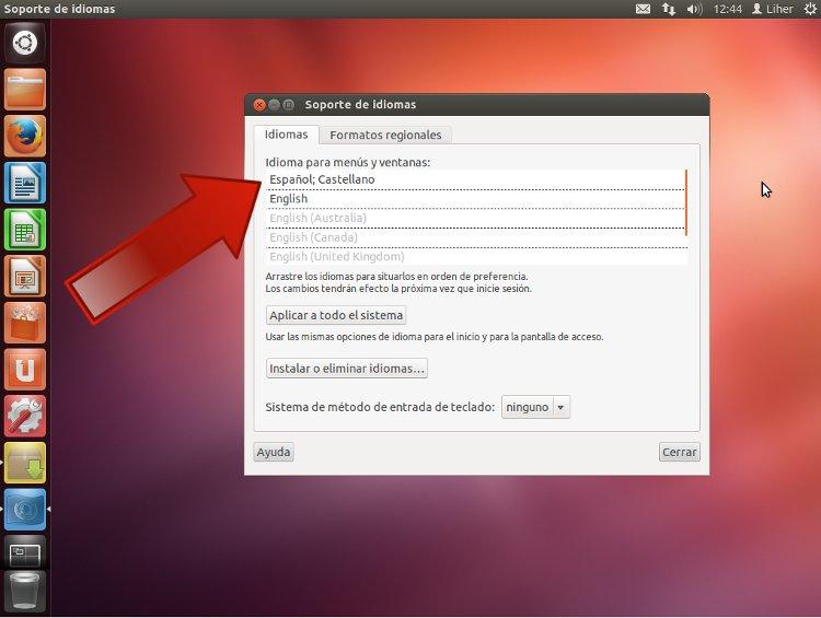 Que hacer después de instalar Ubuntu 12.04 idiomas