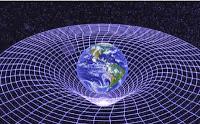 Gráfico representativo de la alteración que una masa como la Tierra produce en el espacio-tiempo.