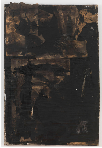 ¨The show is over¨ o cómo ironizar con la decadencia de la pintura ROBERT RAUSCHENBERG Untitled, c. 1952 Paint and newspaper on primed cotton duck 140 x 93.3 cm © The Robert Rauschenberg Foundation 2013/Licensed by VAGA, New York Photo by Rob McKeever