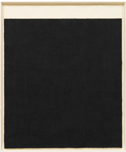 ¨The show is over¨ o cómo ironizar con la decadencia de la pintura RICHARD SERRA Elevational Weights, Black Matter, 2010 Paintstick on handmade paper 208.3 x 172.7 cm