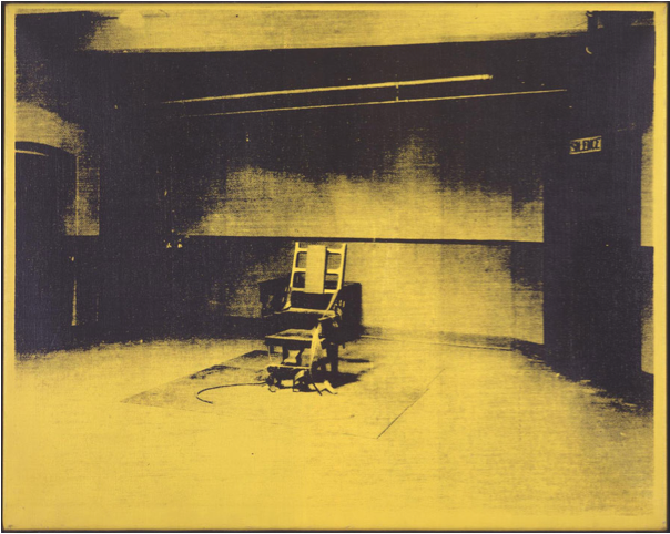 ¨The show is over¨ o cómo ironizar con la decadencia de la pintura ANDY WARHOL Little Electric Chair, 1965 Acrylic and silkscreen ink on linen 55.9 x 71.1 cm