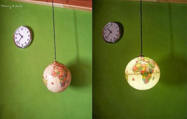 DIY: Cómo hacer una lámpara con un globo terráqueo