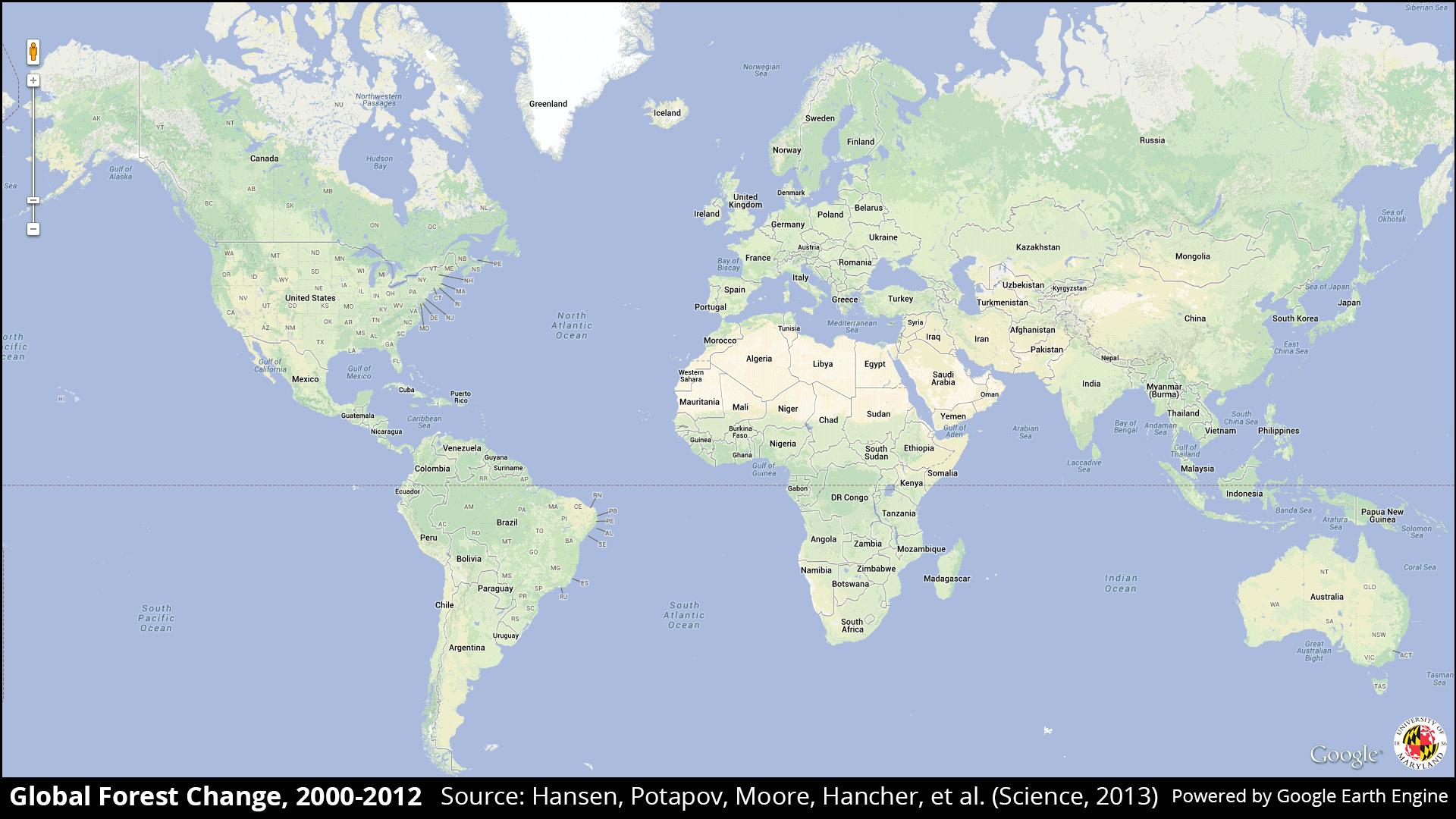 Gr3enArmy: El mapa más completo de la deforestación en la última década Hansen_Global Forest_Change_1920x1080px_animated
