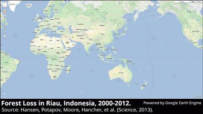 Gr3enArmy: El mapa más completo de la deforestación en la última década Hansen_Forest_Loss_Riau_480x270px_animated