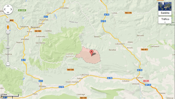 Aralar (Guipúzcoa y Navarra) Mapa Aralar