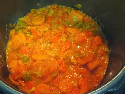 Muslos de pavo en salsa de verduras olla GM Muslos de pavo en salsa de verduras olla GM