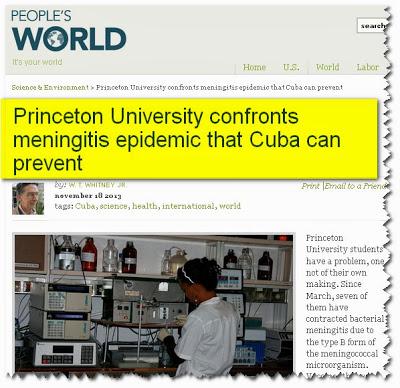 Universidad de Princeton enfrenta epidemia de meningitis que Cuba puede prevenir, según diario de EE.UU. Universidad de Princeton enfrenta epidemia de meningitis que Cuba puede prevenir, según diario de EE.UU.