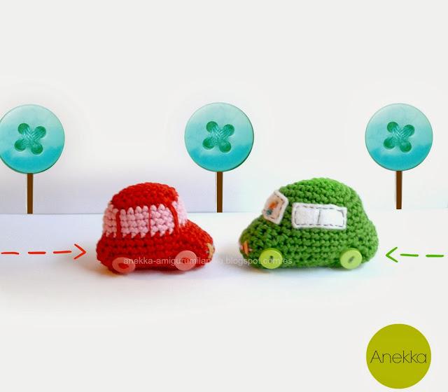 coche amigurumi hecho a mano coche de juguete