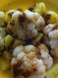 Coliflor con salsa de té negro y miel Coliflor con salsa de té negro y miel