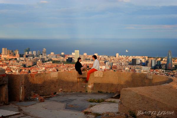 vistas Barcelona pareja en Barcelona