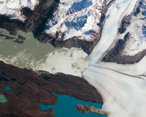 Glaciar Upsala visto desde la ISS