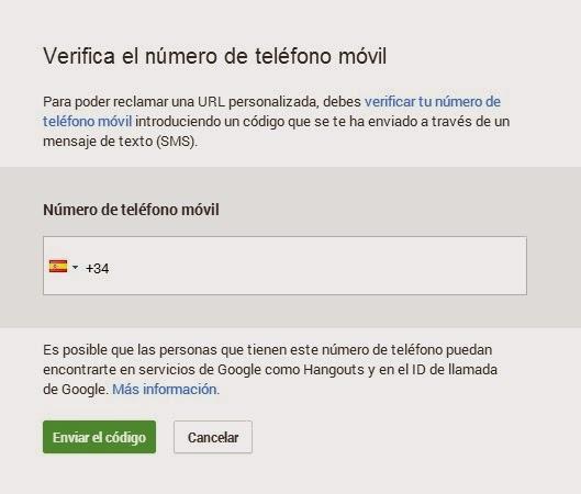 URL Google+ Personificar URL Google+