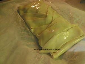 trenza y6 Hojaldre salado relleno – receta para niños